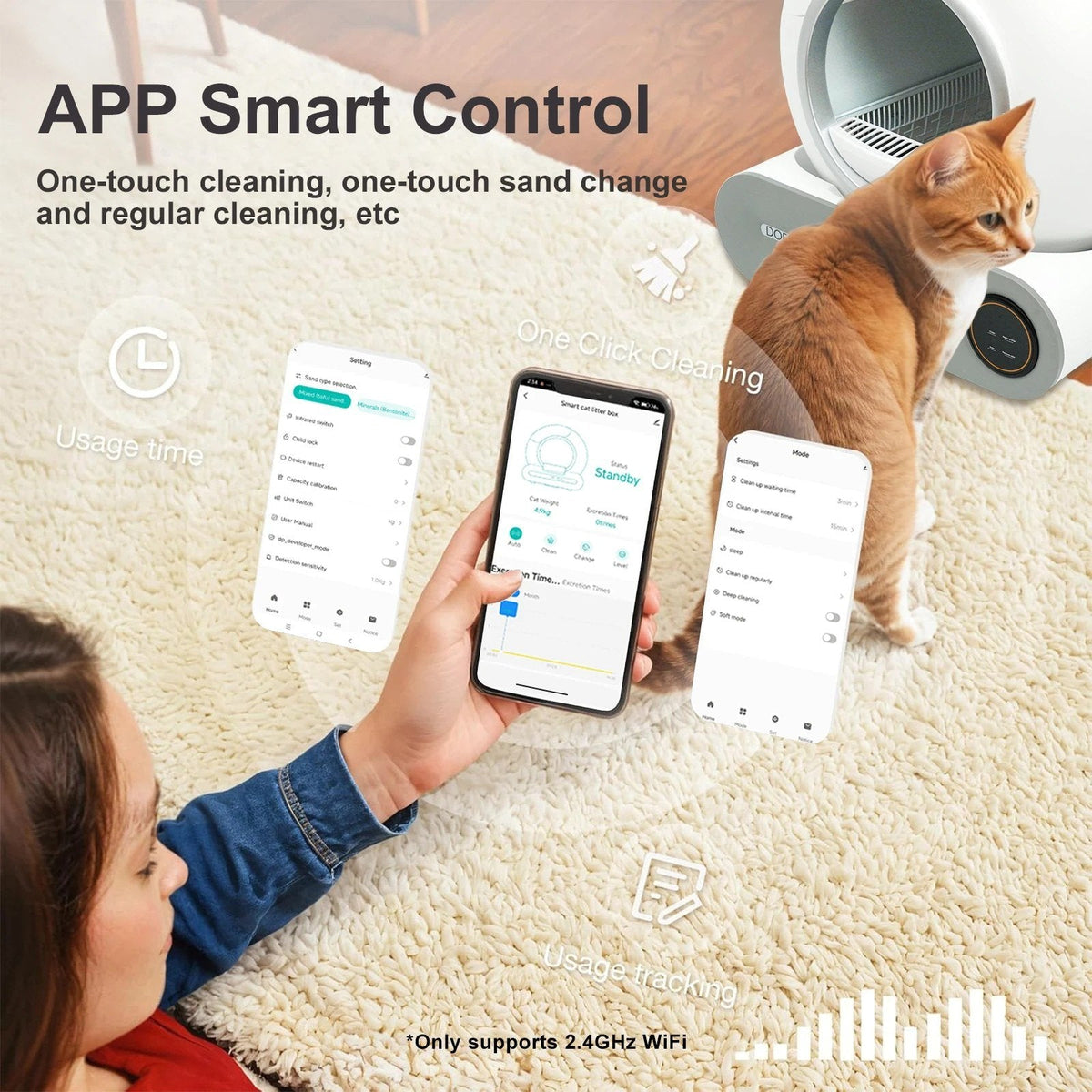 DOEL app control over 2.4 GHz Wi-Fi