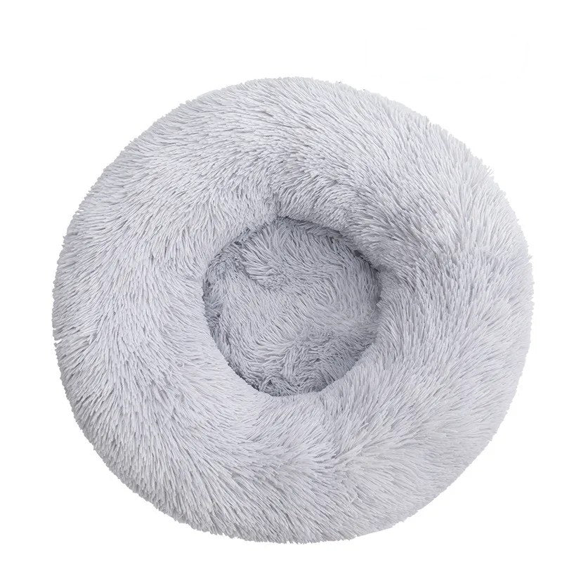 Fluffy donut bed in Cloud Grey